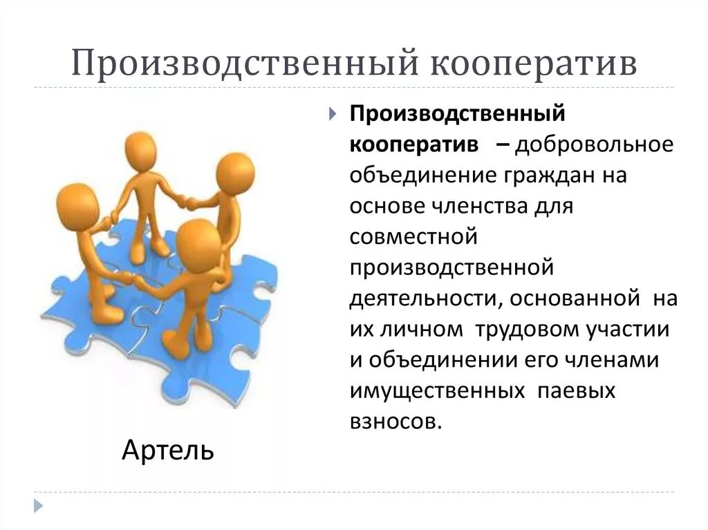 Примеры кооперативов в россии. Производственный кооператив. Производительный кооператив. Производственный кооператив примеры. Производственный кооператив презентация.