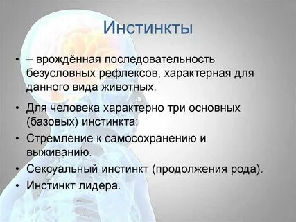 Инстинкт бывает у людей