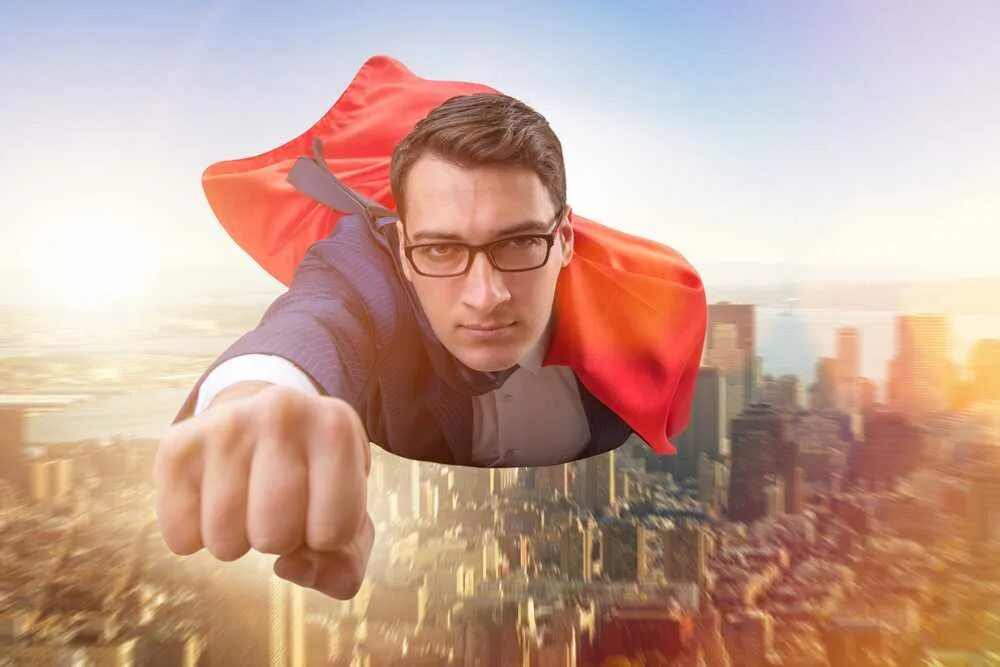 Супер летай. It герой. юрист супермен. hero flying man. the hero is flying foto.