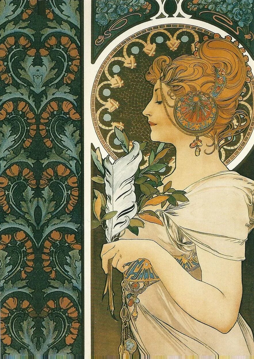 Направление искусства модерн. Ар нуво альфонс муха. альфонс муха арт нуво. модерн альфонс муха. альфонс муха 4 искусства.