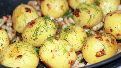 Вареная картошка с грибами
