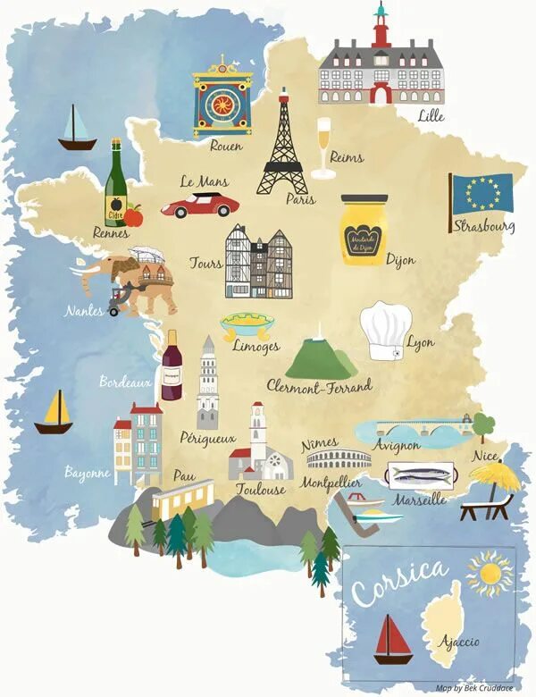 French cities. Карта Франции с достопримечательностями. Туристическая карта Франции. Карта туризма Франции. Карта Франции для туристов.