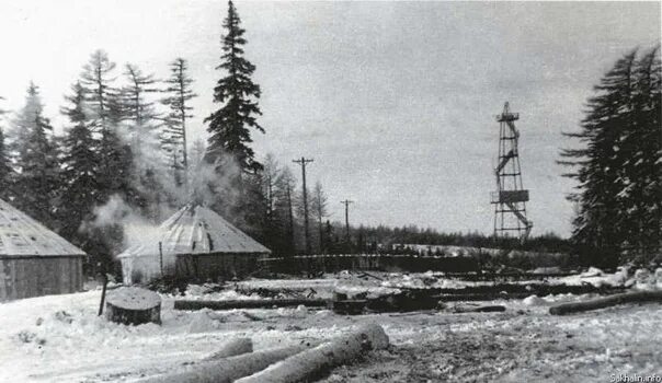 Нефть сахалин 1930. Тунгор сахалинская область. Центральная оха месторождение. Оха месторождение нефти. Первая скважина сахалина 1910.