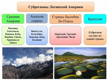 Границы субрегионов латинской америки