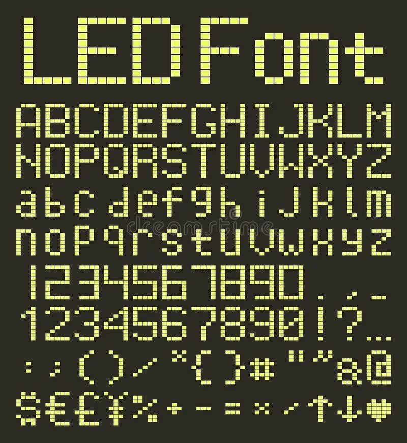 Led fonts. Шрифт цифровых часов. Led font on white plastic. Точечный шрифт. Шрифт электронное табло.