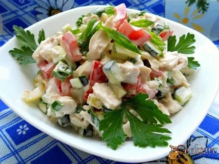 Салаты с куриным филе фото