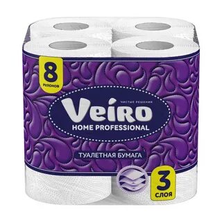 Бумага туалетная в рулонах veiro professional