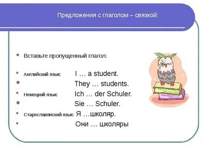 Глаголы связки в английском языке