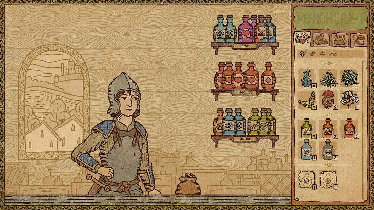 Зелье среднего уровня сила ловкость. Potion Craft карта. Симулятор алхимика Potion Craft. Potion Craft зелья. Rfhnf ptkbw d Potion Craft.