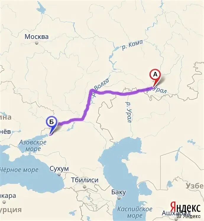 Карта ростов на дону оренбург