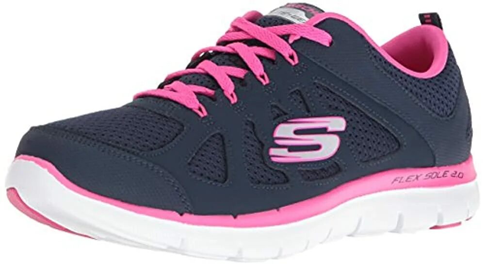 Кроссовки интернет доставка. Skechers Flex appeal 2.0. Скетчерс кроссовки Флекс розовые. Кроссовки Skechers Sport Skech, Black/hot Pink. Skechers SN 63211.