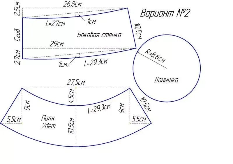 Выкройки головных уборов на лето