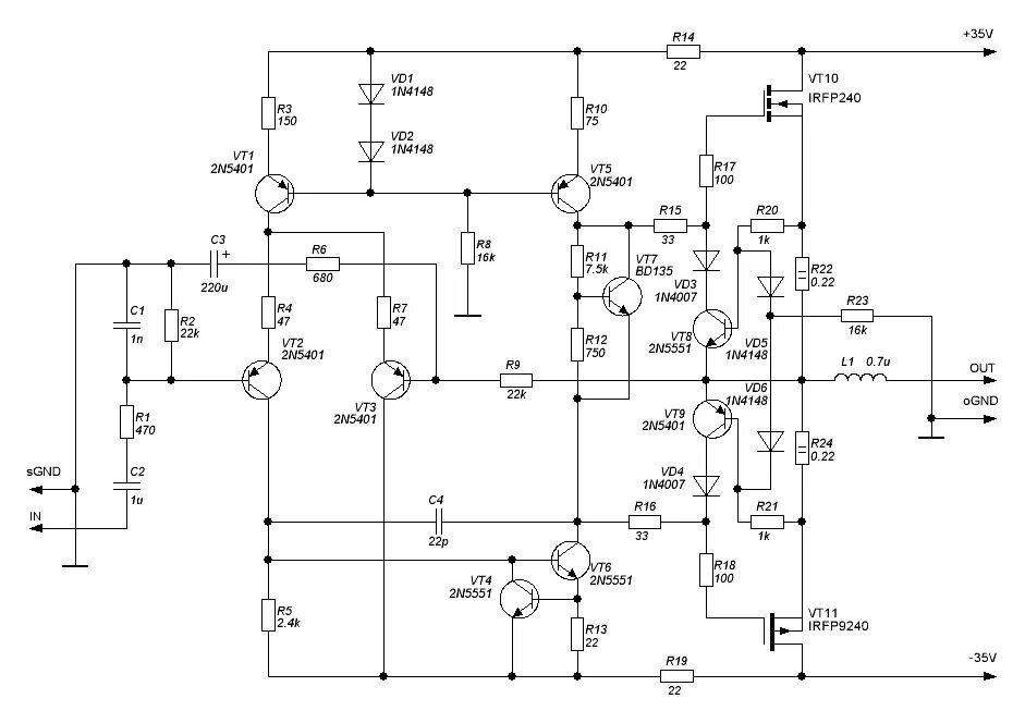 Выходные унч. УНЧ на транзисторах кт818 кт819 Ланзар. УМЗЧ 200 ватт на полевых транзисторах. Усилитель мощности на полевых транзисторах +-100в. Схемы УНЧ на транзисторах кт819 и кт818.