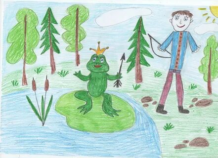 Царевна лягушка сказка нарисовать легко