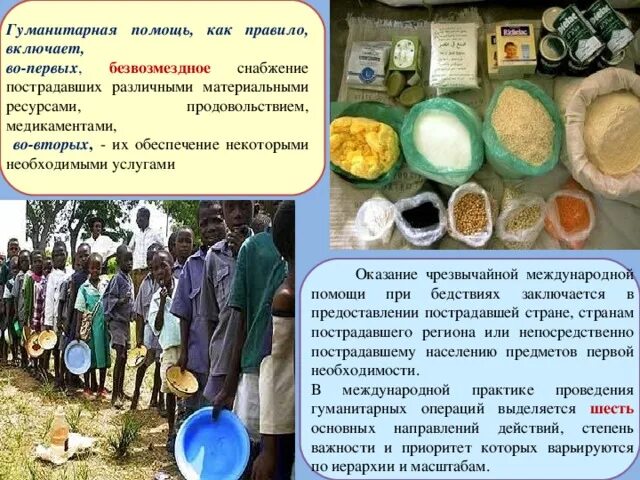 Гуманитарная помощь в международном праве