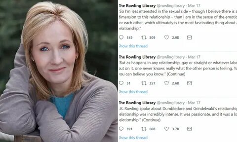 J.K. Rowling Gets Dragged After Saying Dumbledore and Grindelwald had.
