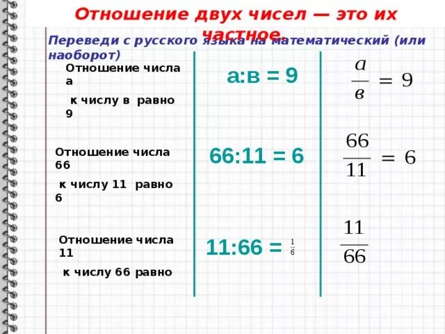 Отношение чисел 3 6. Как находится соотношение чисел. Как найти отношение чисел. Как записать пропорцию числа. Как считать отношения чисел.