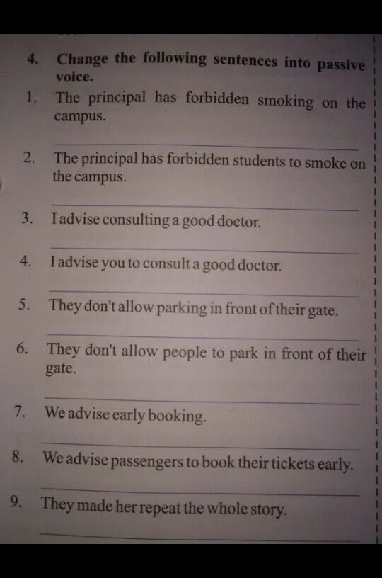 From sentences using the passive. Change the sentences into the Passive Voice. Change the sentences into Passive. Change the following sentences into the Passive Voice. Rewrite the following sentences into the Passive.