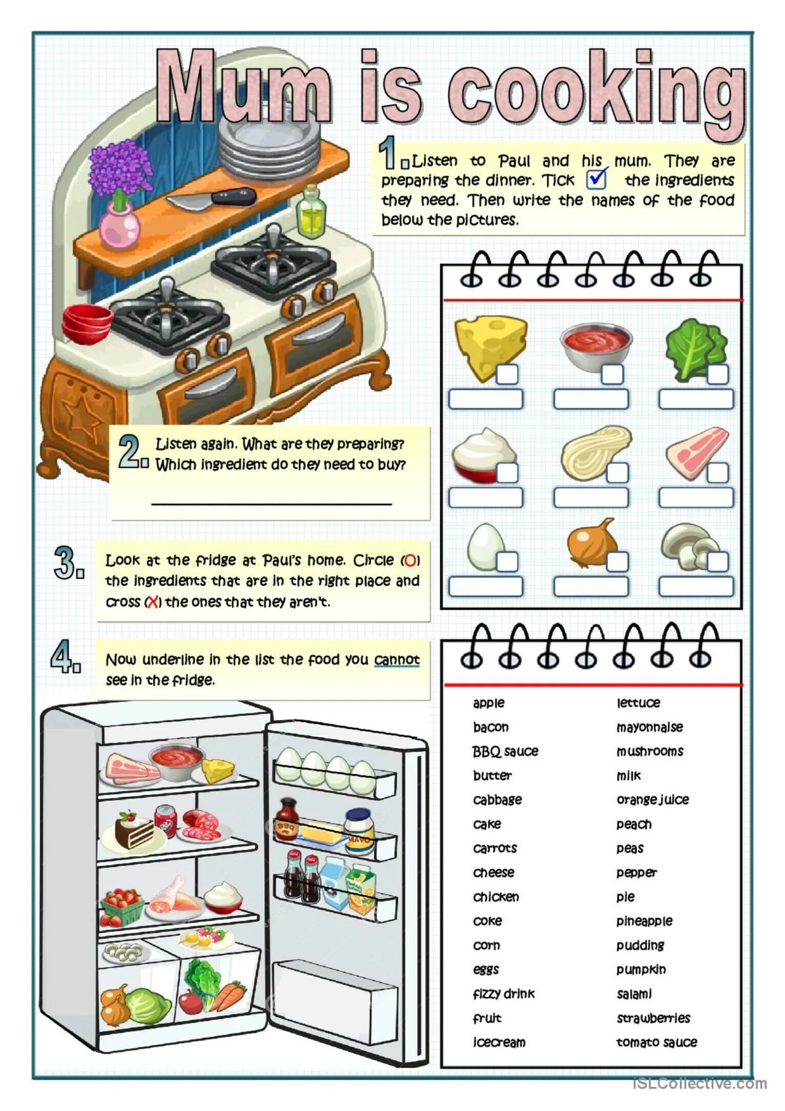 Cooking tasks. Worksheet по теме Cooking. Задания на тему Cooking. Recipes in English Worksheets. Задания по английскому на тему Cooking.