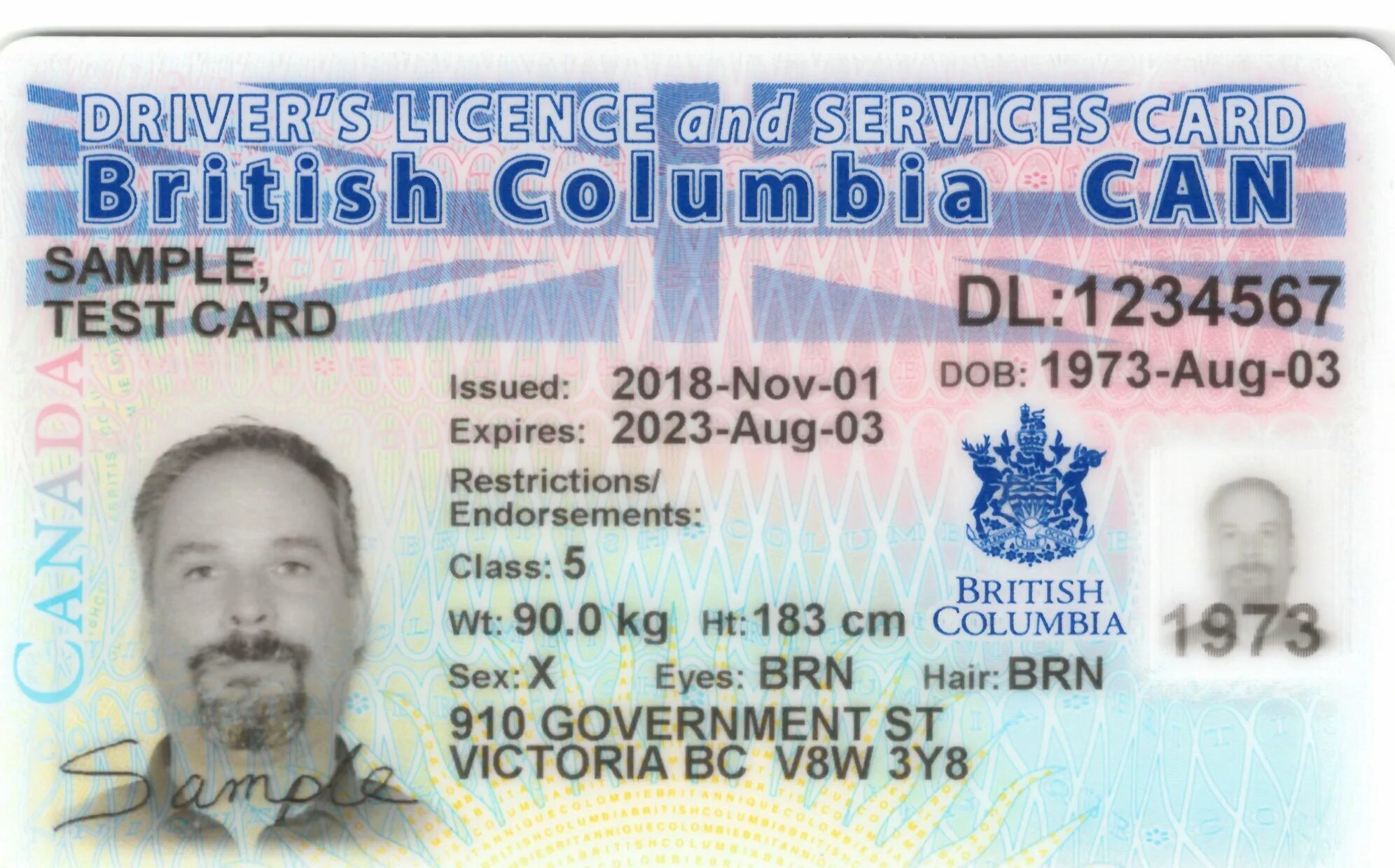 Self issued. Government Issued ID. British Columbia Driver License. Британский ID. Government-Issued Card.