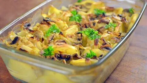 Картофель с грибами с майонезом