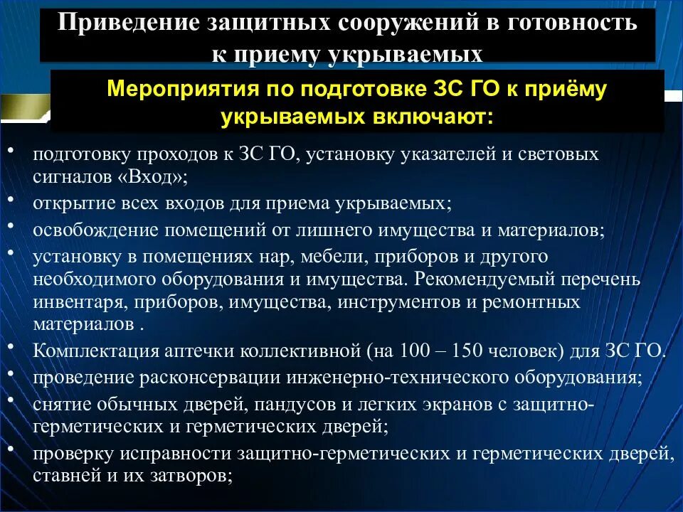 Температура воздуха в защитном сооружении