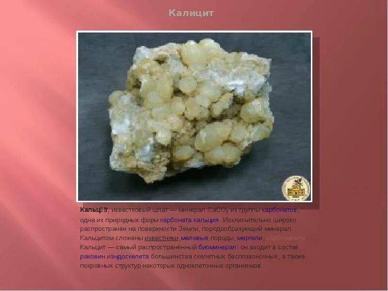 К какому классу относится карбонат кальция. Известковый шпат – caco3. Карбонат кальция кальцит известняк. Кальцит презентация. Известняк породообразующие минералы.