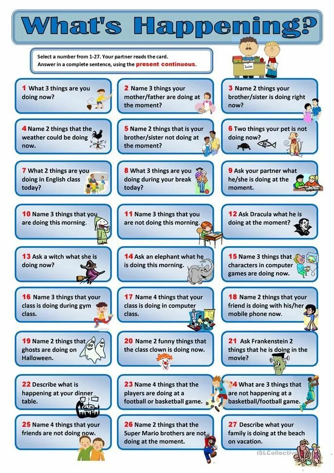 Present simple present continuous intermediate. Present continuous cards. present continuous вопросы. present simple present continuous speaking activities. present simple present continuous говорение.