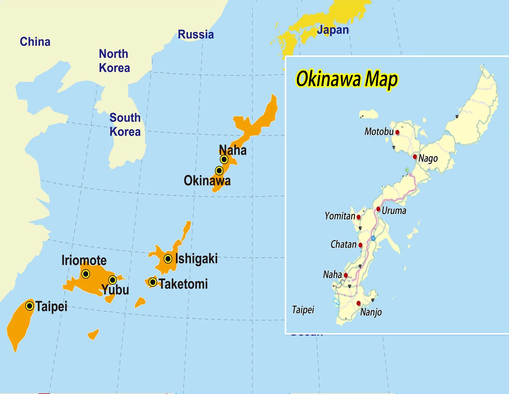 Остров Окинава на карте Японии. Карта Японии с островом Окинава. Архипелаг Рюкю с островом Окинава. Японские острова на карте евразии