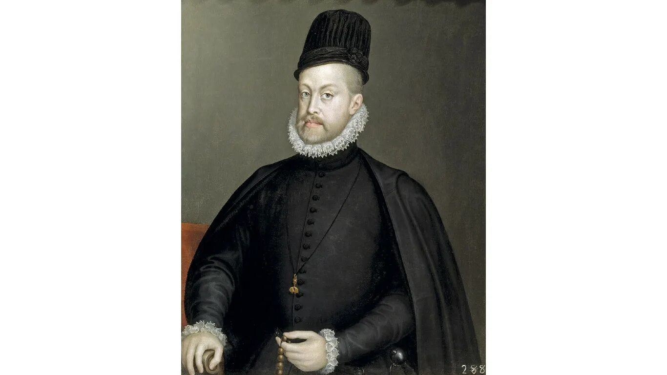 Филип второй. Алонсо Санчес Коэльо. Портрет Филиппа II..