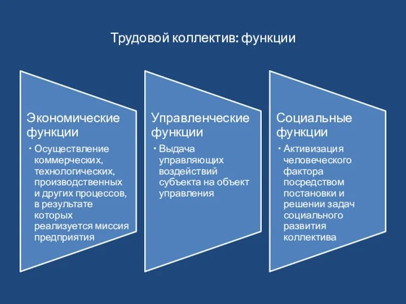 Функции трудового коллектива. Роли в трудовом коллективе. Структура трудового коллектива. Классификация трудовых коллективов.