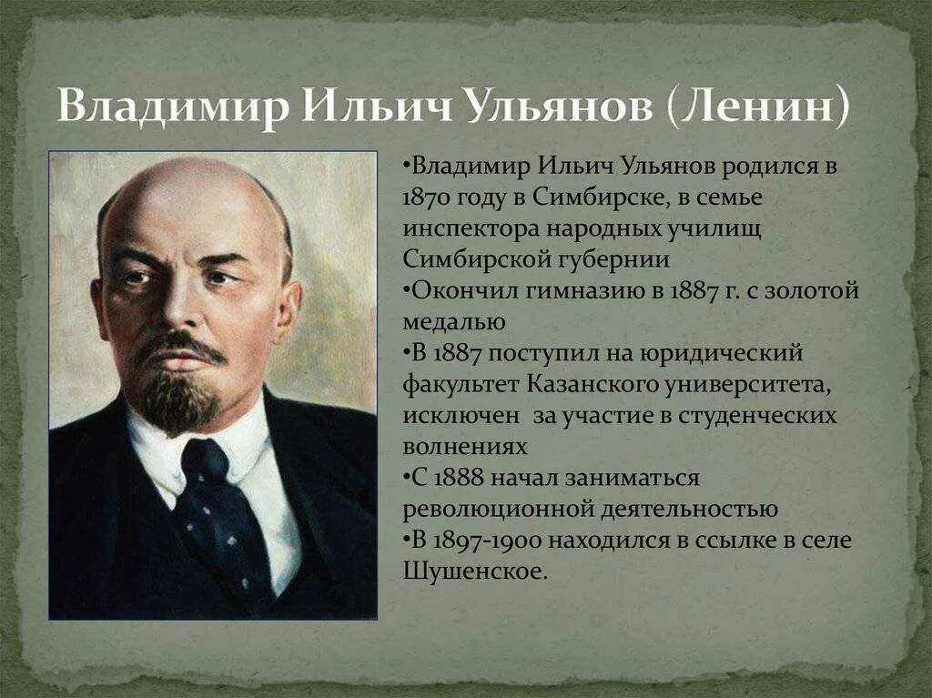 Ильич ленин годы жизни. Ленин биография.