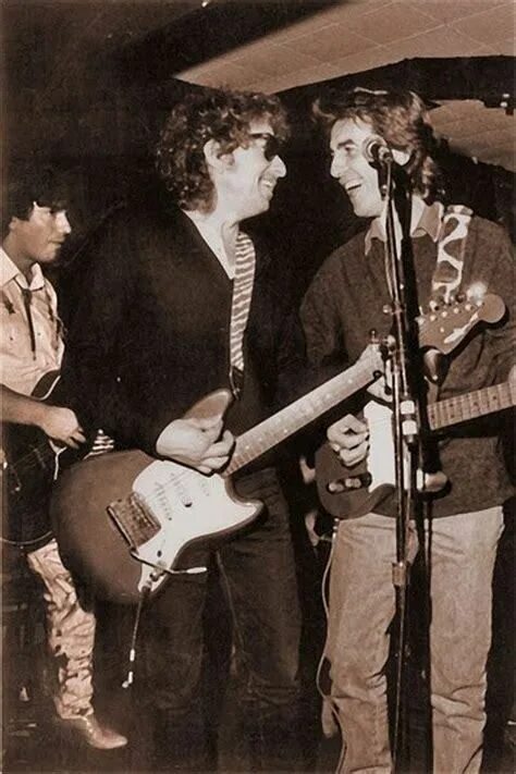 Bob george. George harrison &amp; bob dylan. боб дилан и джордж харрисон. боб дилан и битлз. джордж харрисон 1980.