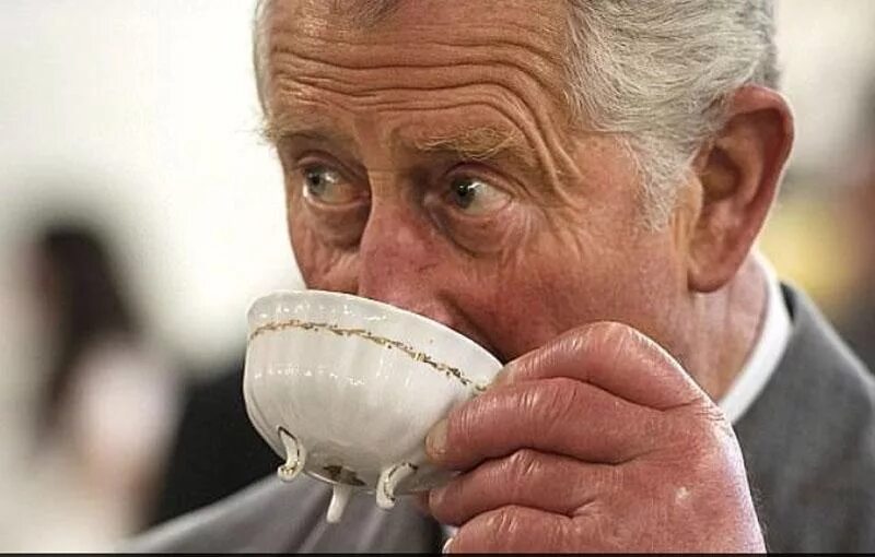 He was his tea