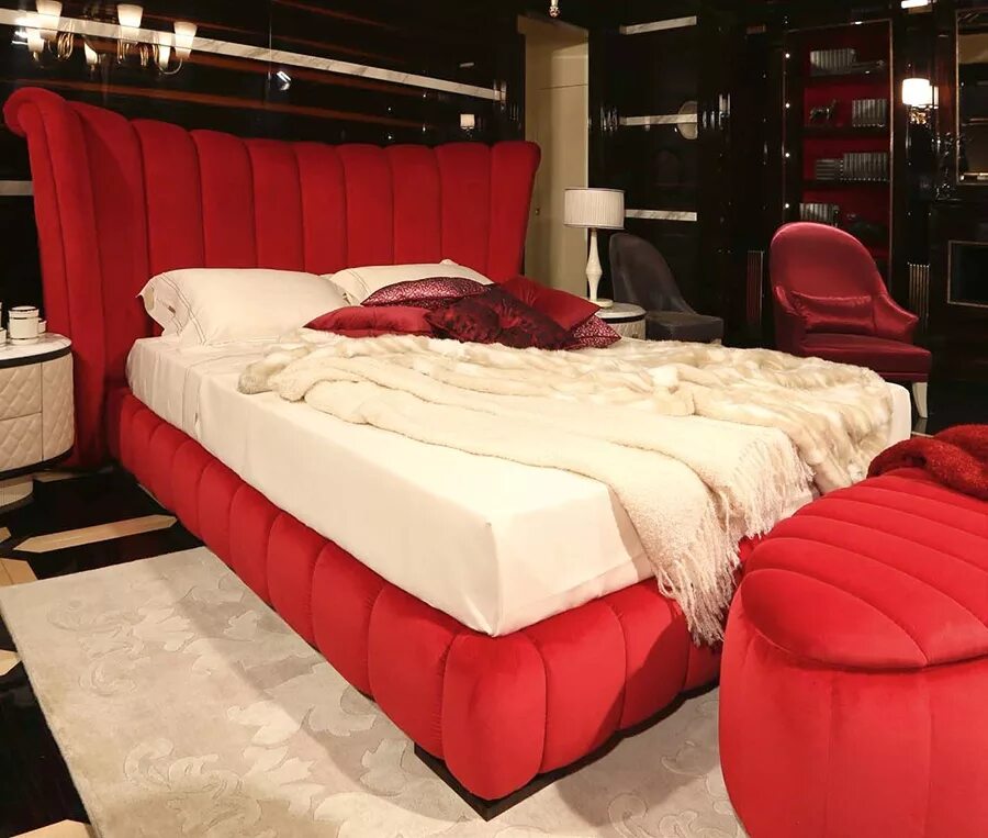 Кафы 8 800 200 14 10 mosmirmebeli. Кровать Minotti Аскона. Красная кровать. Красная бархатная кровать. Кровать с красным изголовьем.