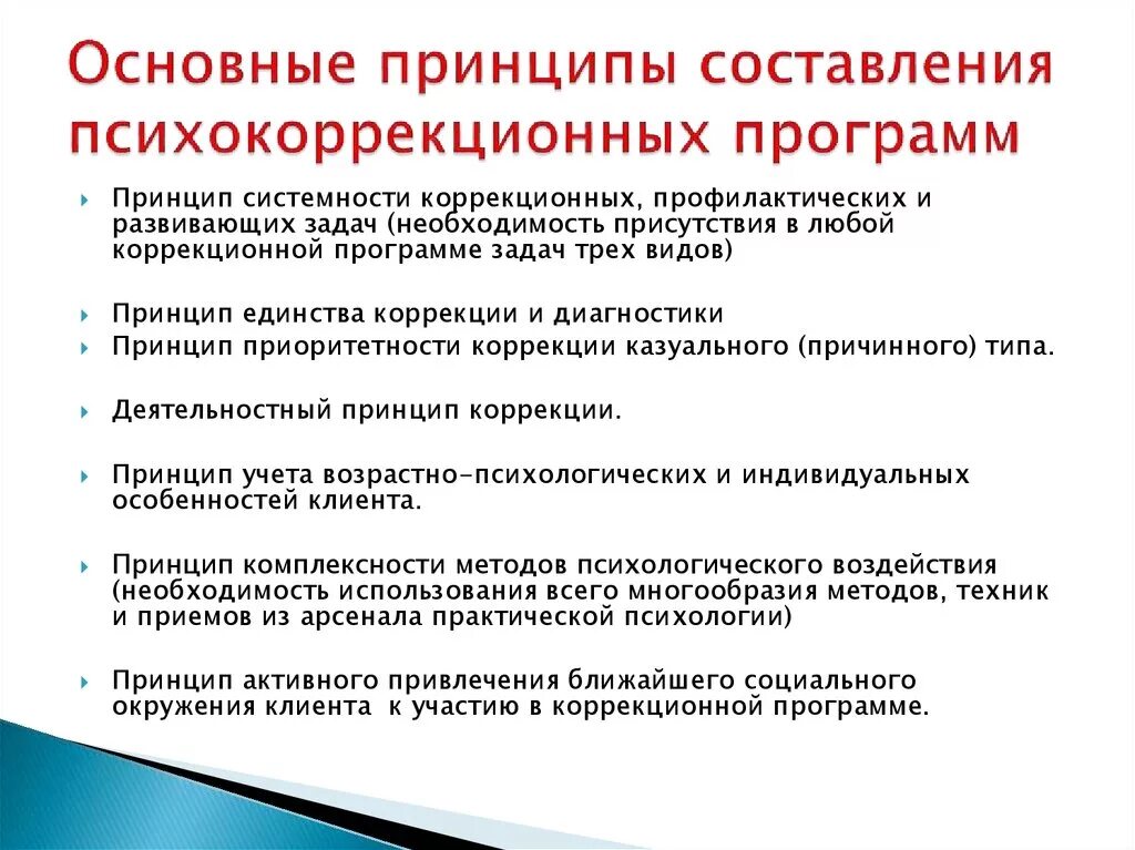 Принципы составления коррекционных программ. Основные принципы составления психокоррекционных программ. Психокоррекционная программа. Составление программы психологической коррекции.