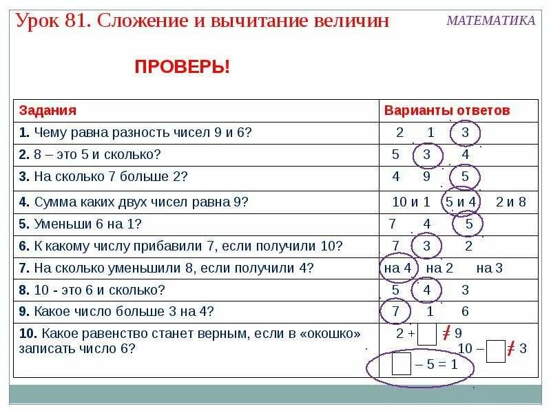 Какое число из трех заданных