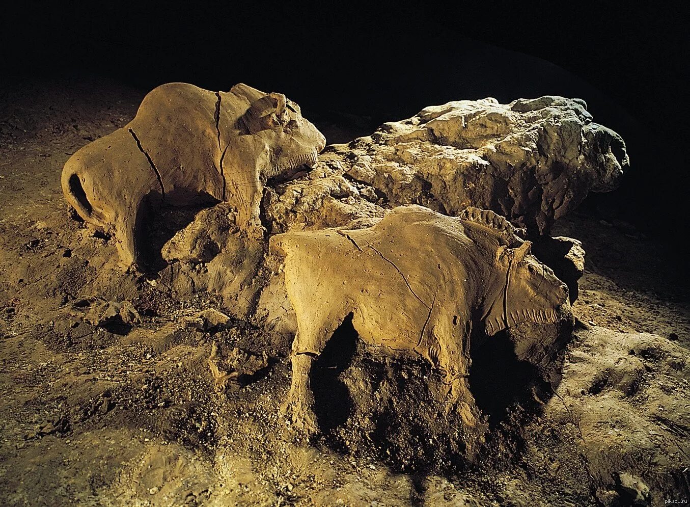 Нашли бизона. Тюк д Одубер пещера. Пещера тюк д Одубер бизоны. Пещеры тюк д’Одубер и Монтеспан. Пещера Монтеспан скульптура.