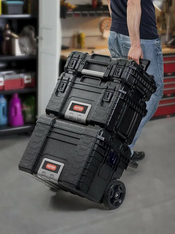Keter stack s system. Ящик на колесах 22&quot; keter gear mobile cart 17200383. ящик keter gear toolbox. keter ящик для инструментов mobile gear set 22. кетер ящики для инструмента 22.