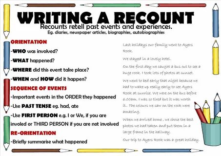 Recount writing resources and ideas for the brilliantly creative teachers f...