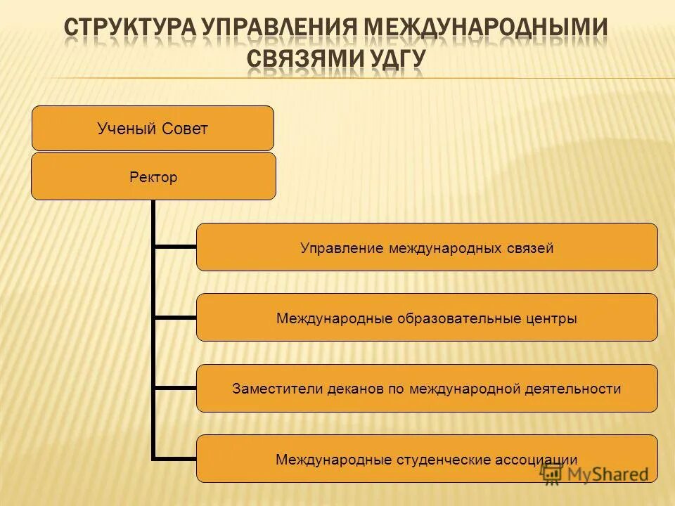 Управления международной деятельностью. Управления международной деятельностью