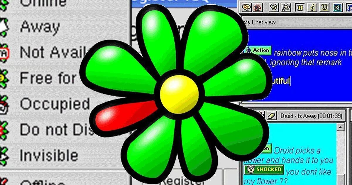 ICQ. Аська логотип. ICQ картинки.