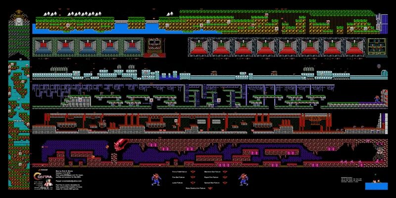Nes maps. Super contra денди уровни. контра nes. карта уровня contra. контра спрайты.