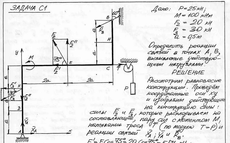 Задачи по технической механике 2 курс решение. Теоретическая механика статика 1 решение задач. Статика задача с1 решение. Задачи на статику теоретическая механика. Термех статика задачи с решением