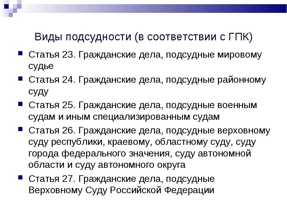 Гражданские дела подсудные верховному суду. Виды подсудности. Подсудность ГПК. Виды территориальной подсудности ГПК. Подсудность и подведомственность ГПК.