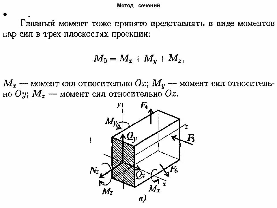 Метод определения внутренних сил. Метод сечений для определения внутренних силовых факторов. метод сечения в технической механике. метод сечений сопромат. метод сечения теоретическая механика примеры.