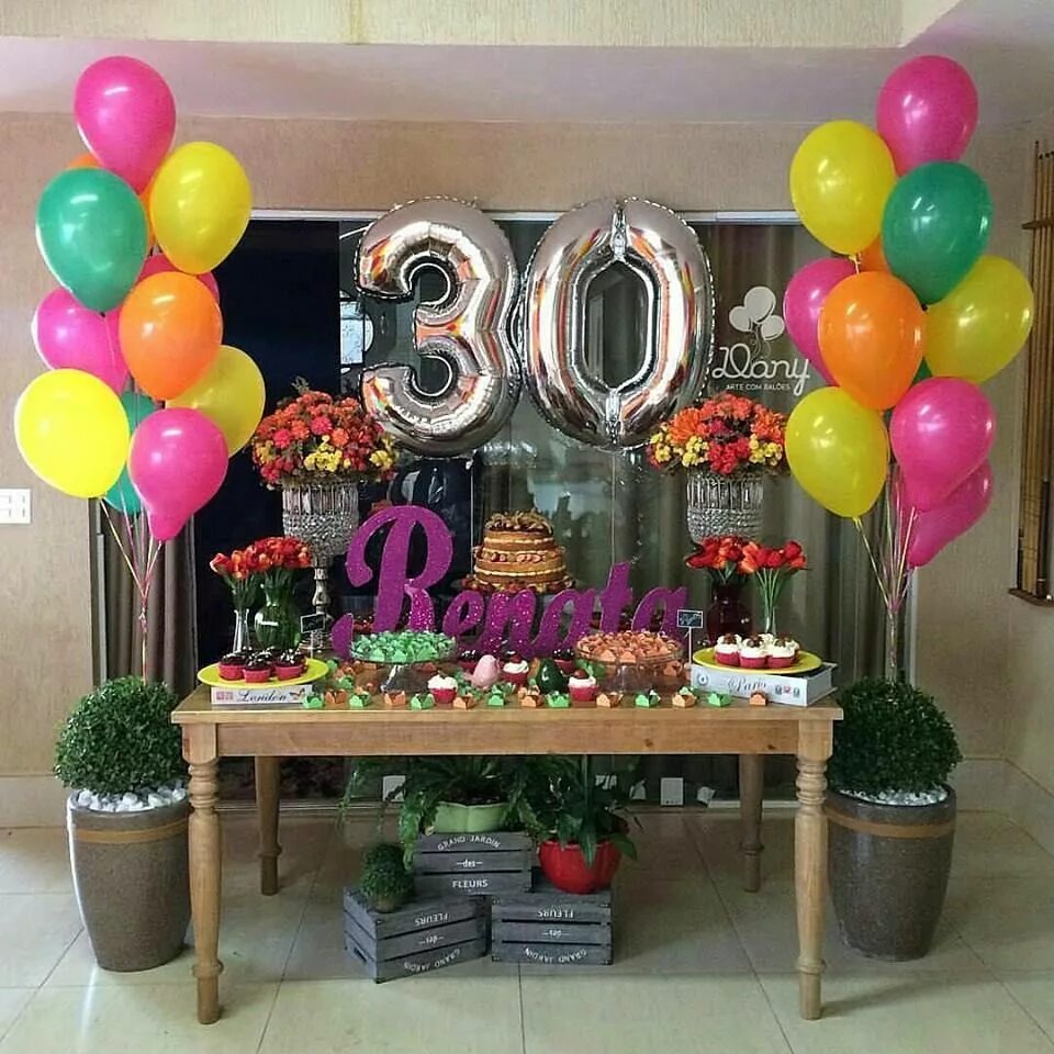 Идеи для дня рождения 30 лет. Украшение зала на юбилей 30 лет. декор на юбилей 30 лет. декор на день рождения 20 лет. украшение юбилея 30 лет.