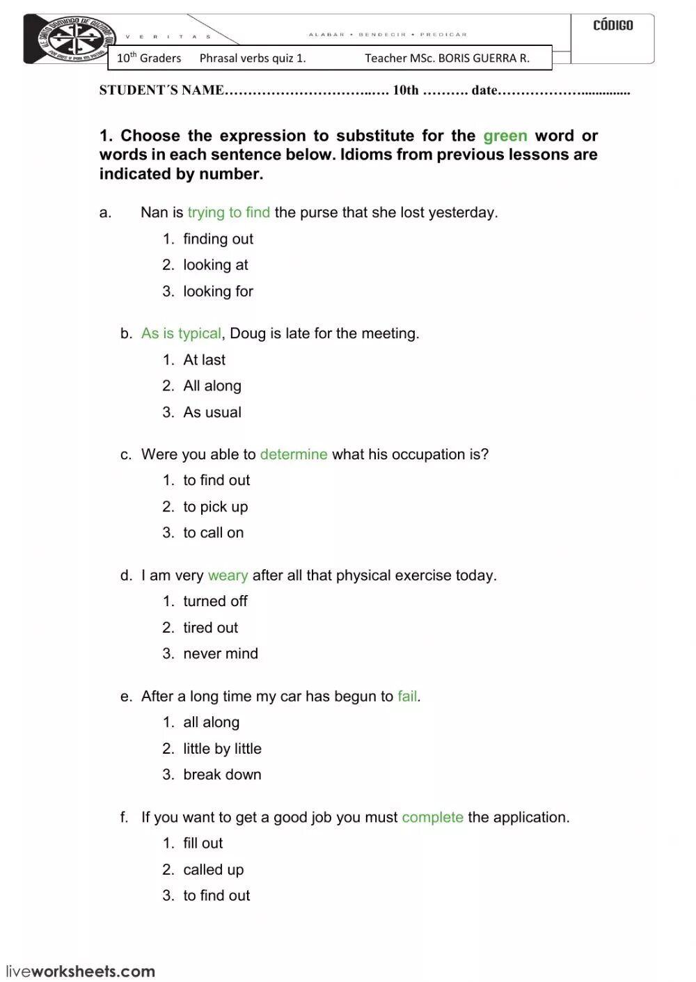 Choose the correct phrasal. Тест английский Phrasal verbs. Phrasal verbs Worksheets. Задание по английскому языку Phrasal verb look Worksheet. Test in English Grammar Phrasal verb.