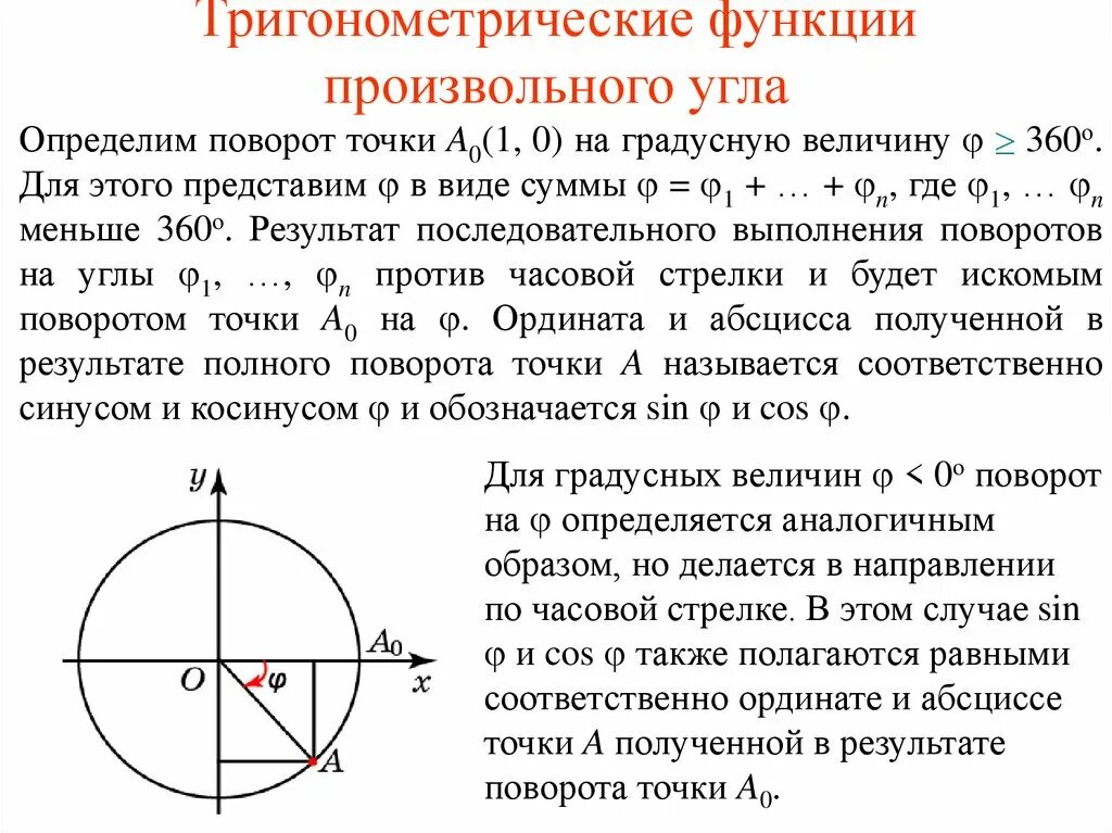 Тригонометрические функции угла от 0. Тригонометрические функции. Функции произвольного угла. Понятие тригонометрических функций. Тригонометрические функции угла.