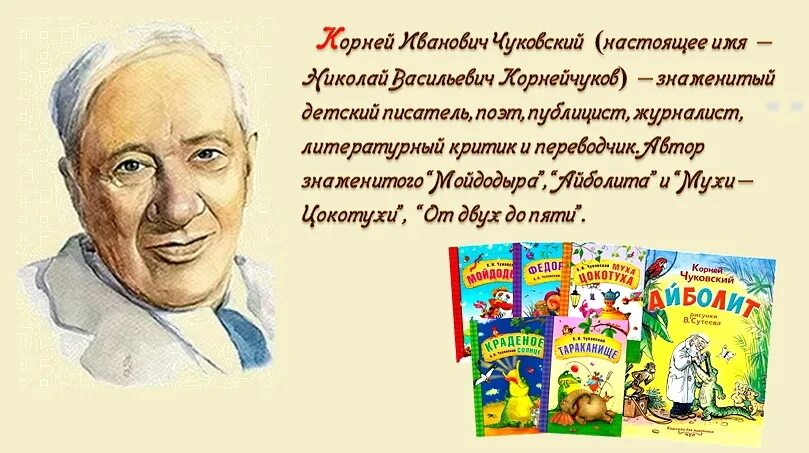 День корнея чуковского в детском саду. Чуковский портрет для детей. Чуковский портрет писателя.